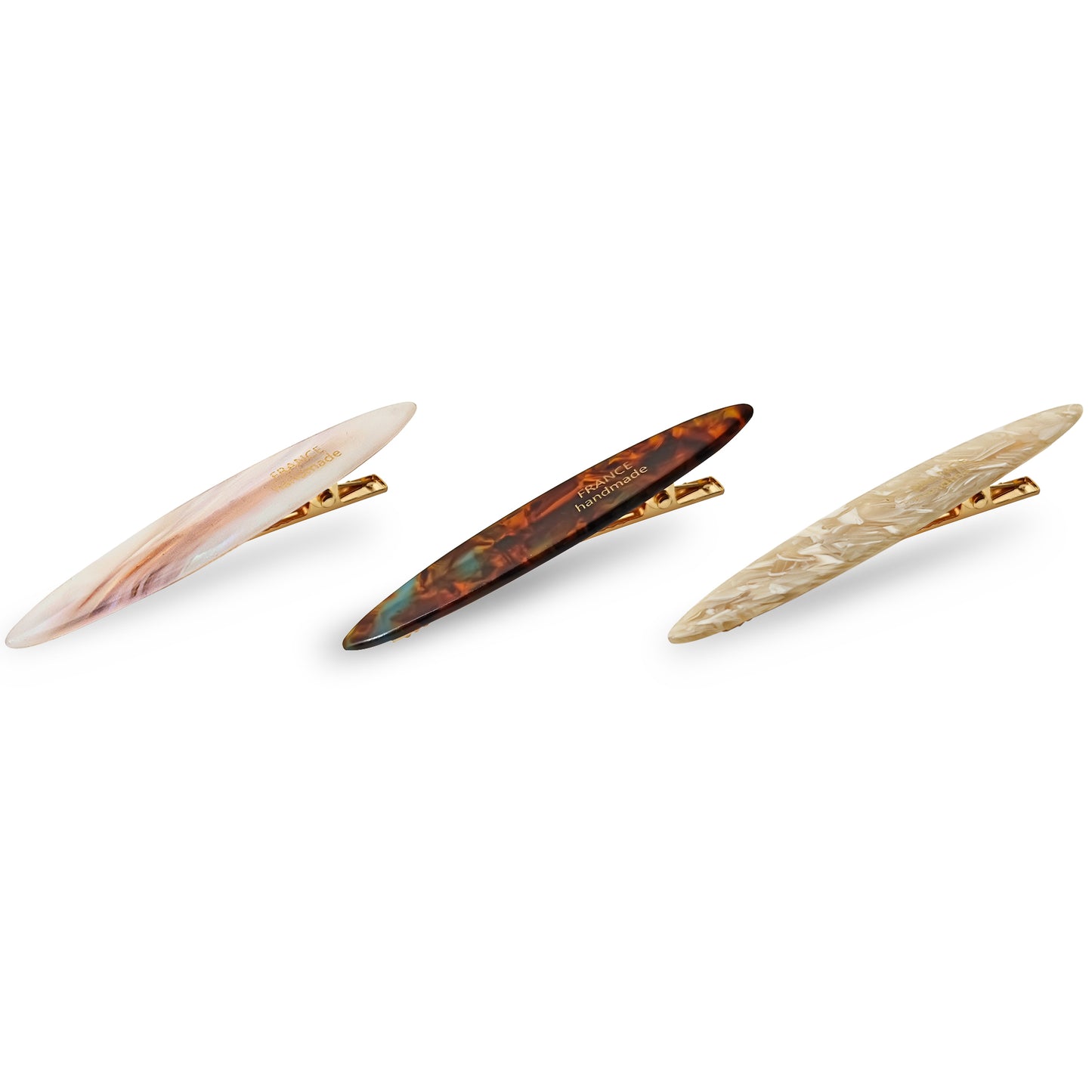 SANAS French barrette hair clips handmade resin design