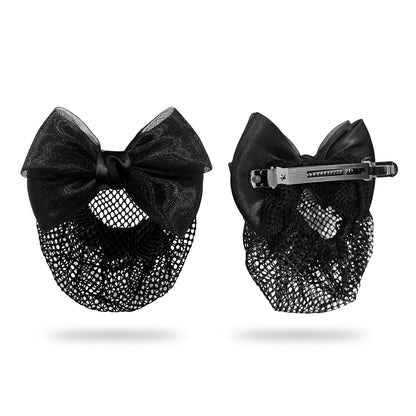 SANAS (1 Pc) Hair Clip Juda Net Fancy Barrette Hair Clips Hair Accessories for Women Attractive Black Mesh (1 Pc)