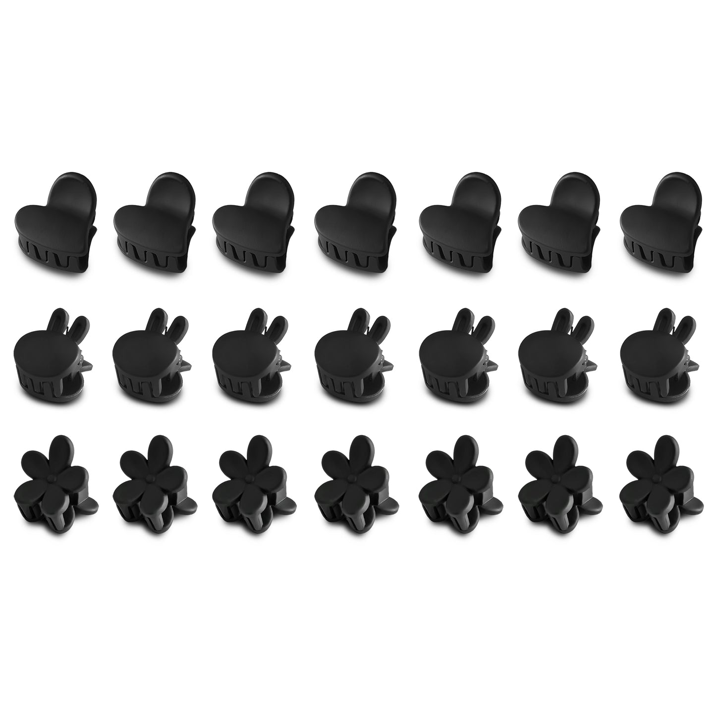 SANAS (21 Pcs) Heart Flower Bunny Hair Clip Set Cute Kids Hair Accessories for Girls (21 Pcs)