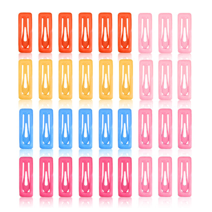 SANAS 36Pcs Tic Tac Hair Clips for Girls & Women – Cute Snap Hair Clips, Small Tic Tac Clips, Korean Hair Accessories, Pretty Hair Barrettes, Multicolor Hair Clips