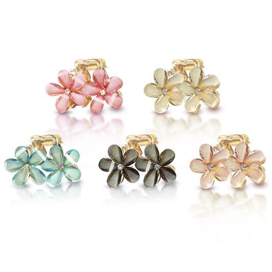 SANAS rhinestone flower claw clip for women korean style hair accessory