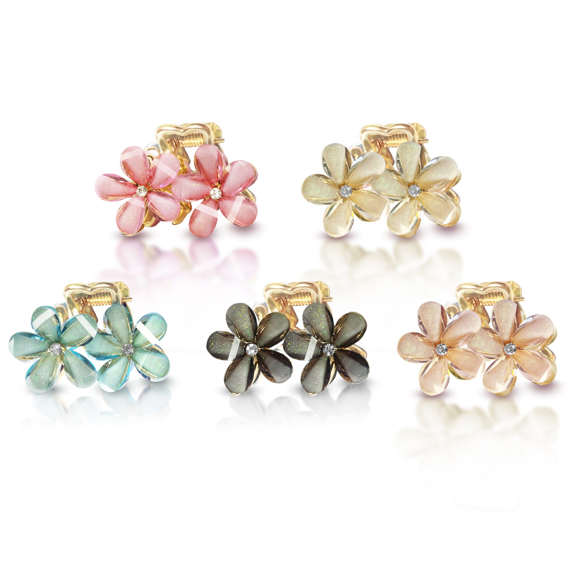 SANAS rhinestone flower claw clip for women korean style hair accessory