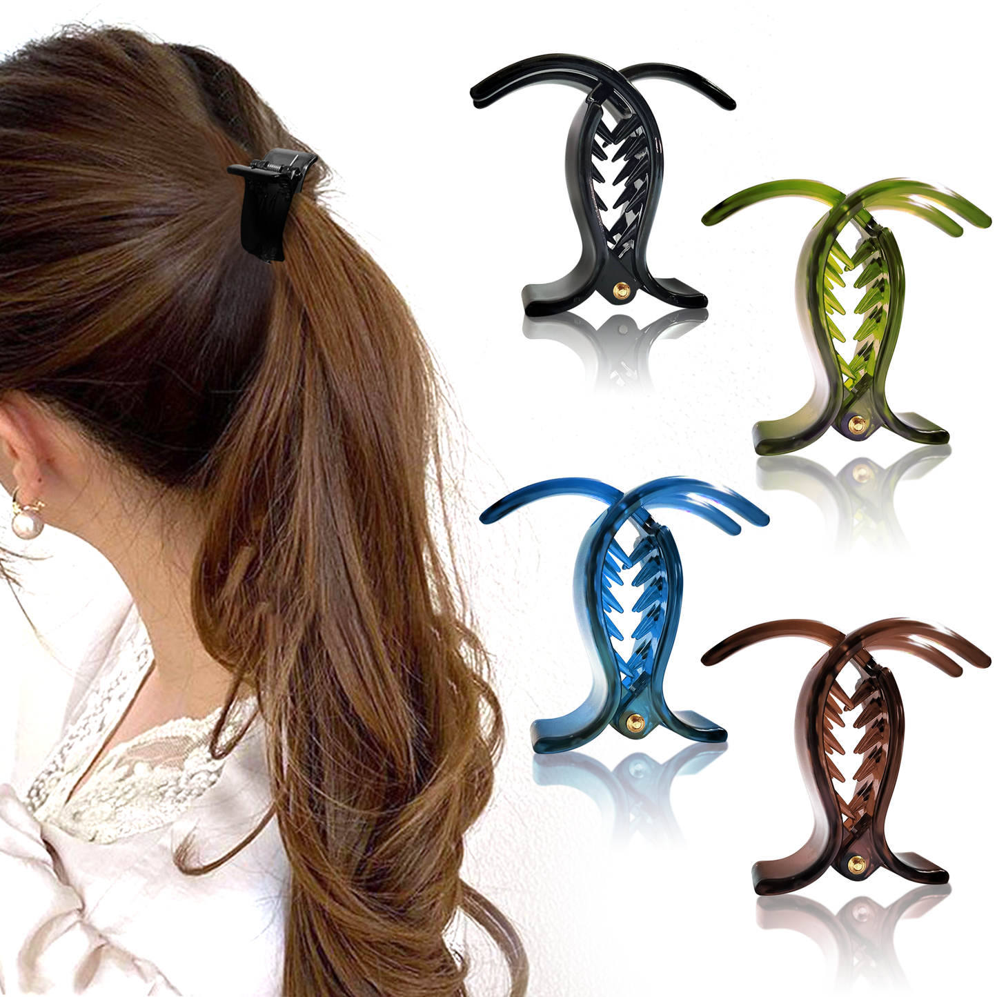 Sanas Fish Style Hair Clip - 4Pcs