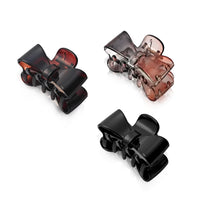 SANAS (3 Pcs) Bow Hair Clips Stylish Korean Claw Clips Aesthetic Cute Hair Accessories for Women and Girls Versatile 3 Shades (3 Pcs)
