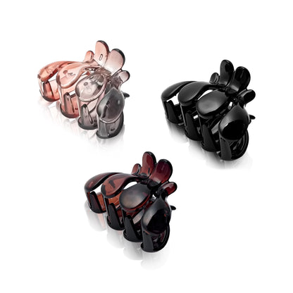 SANAS (3 Pcs) Stylish Plastic Hair Clutchers Trendy Unbreakable Cute Hair Accessories for Women and Girls Versatile 3 Shades (3 Pcs)