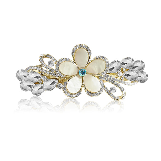 Sanas Golden Crystal Barrette For Women 1 Pc