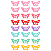 Sanas Butterfly Tic Tac Hair Clips 24Pcs Mixed Colors