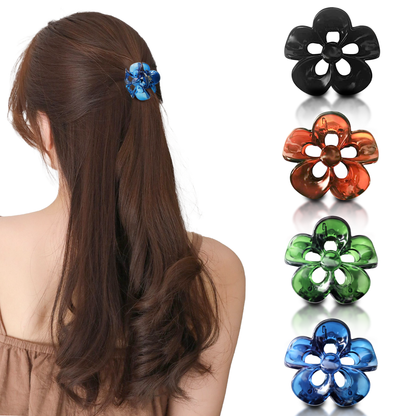 Sanas Flower Twisted Hair Clip - 4Pcs