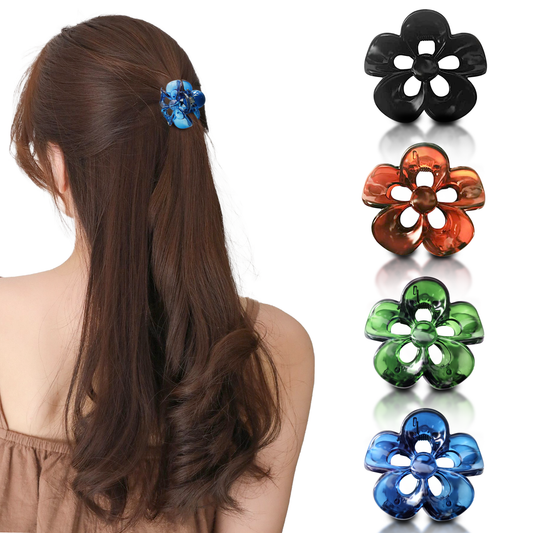Sanas Flower Twisted Hair Clip - 4Pcs