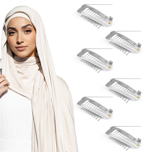 SANAS silver dupatta clips with safety pins for women and brides