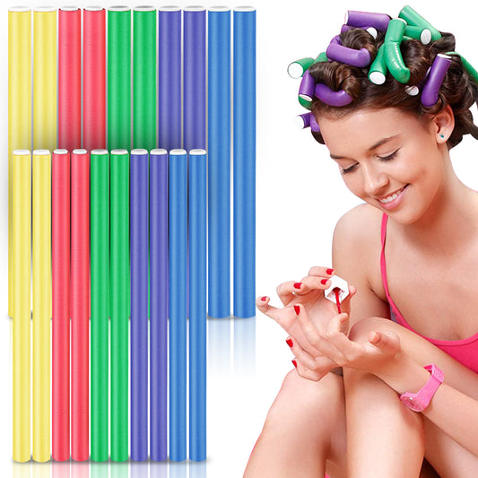 Sanas Heatless Curler For Hair Women Flexi Rods - 20-Piece