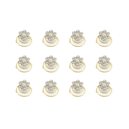 Sanas Pearl Spring Bun Pins – Easy Hair Bun Styling Accessories for Women – 12 Pcs