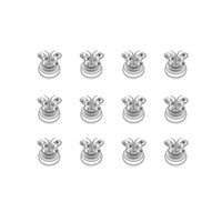Sanas Crystal Butterfly Hair Bun Pin For Women Pack Of 12