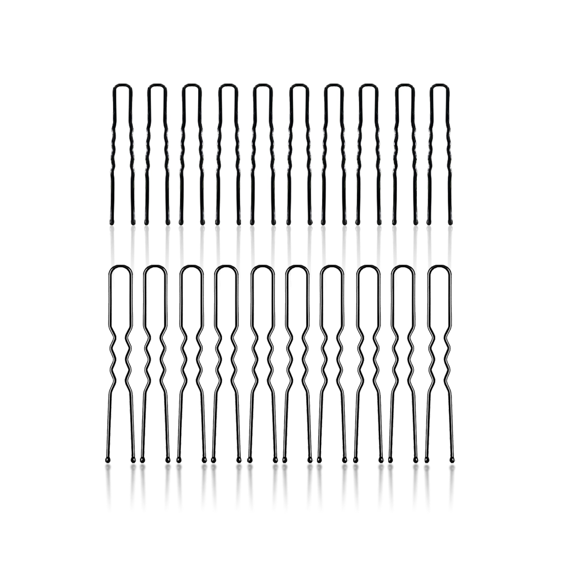 SANAS black U shape bobby pins for women strong hold hair styling