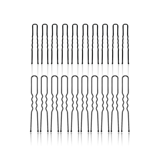 SANAS black U shape bobby pins for women strong hold hair styling