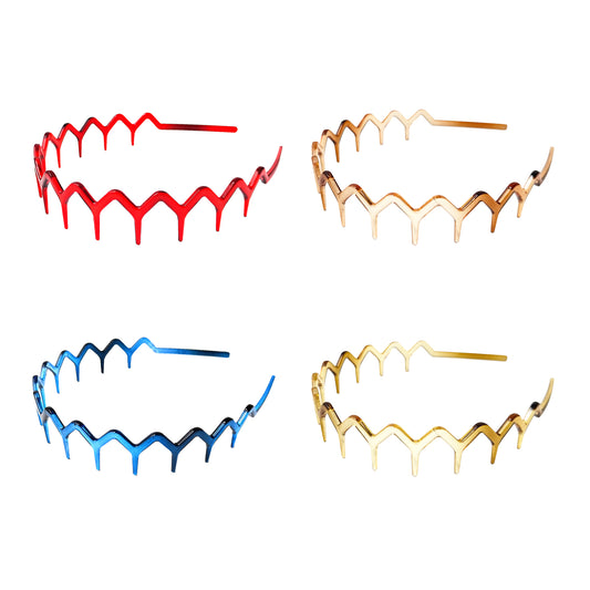 Sanas Long Teeth Hairband For Women - 4Pcs