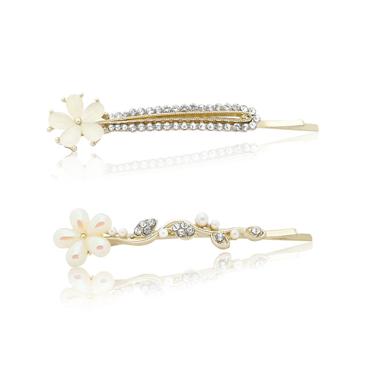 Sanas Flower Bobby Pins For Women 2 Pcs
