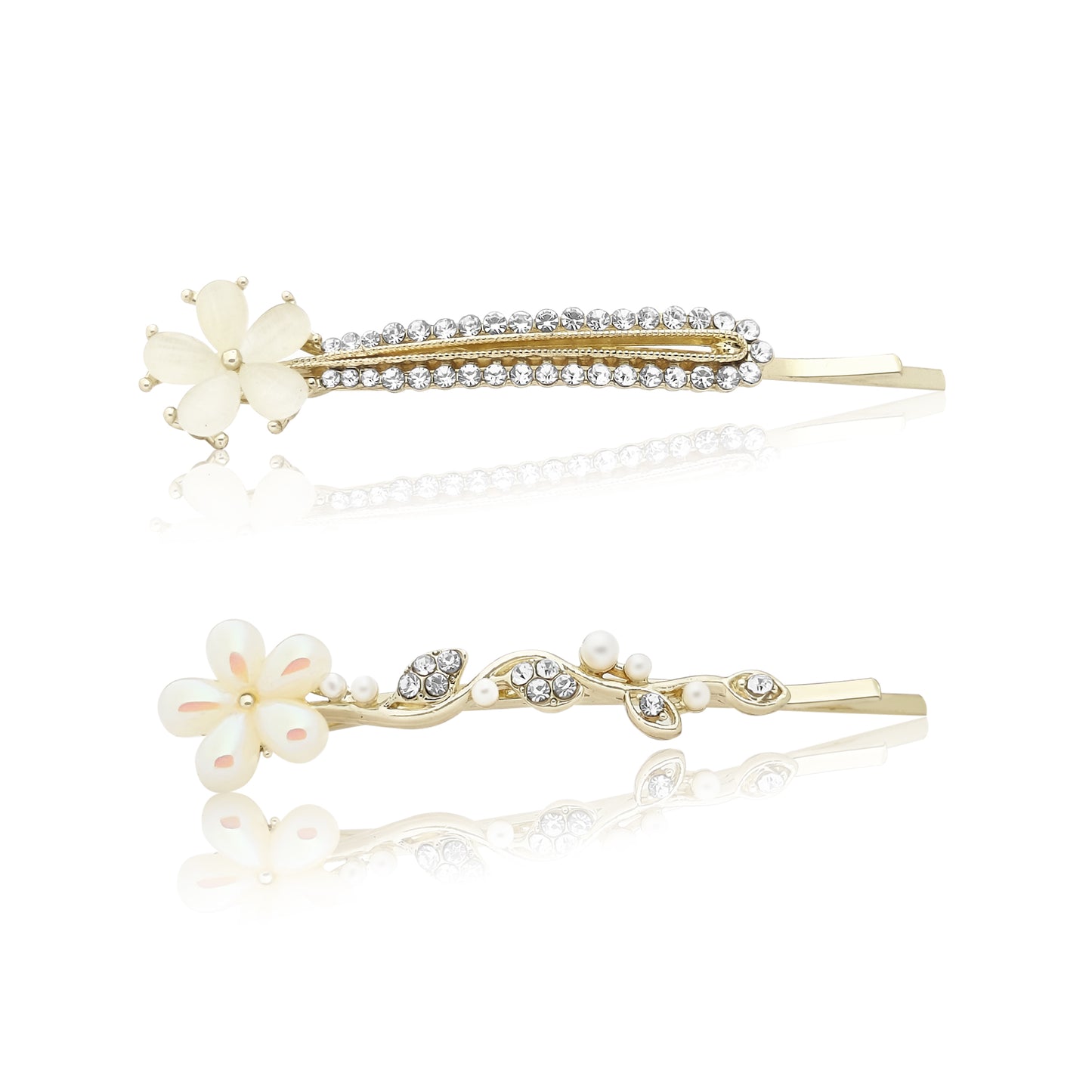 Sanas Flower Bobby Pins For Women 2 Pcs