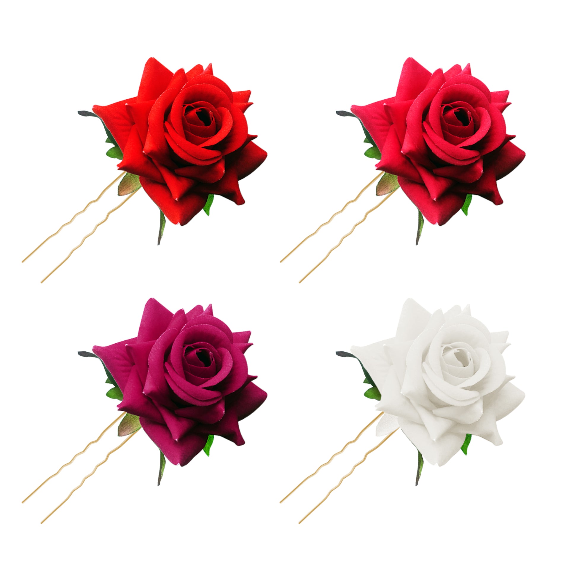 Floral rose juda pins for women bridal bun hairstyles