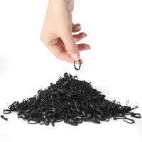 Sanas Medium Elastic Rubber Bands - 1100PCS (Black)