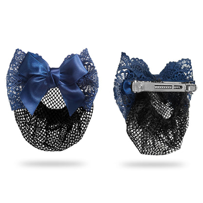 SANAS (1 Pc) Hair Clip Juda Net Elegant Blue Ribbon Hair Accessories for Women (1 Pc)