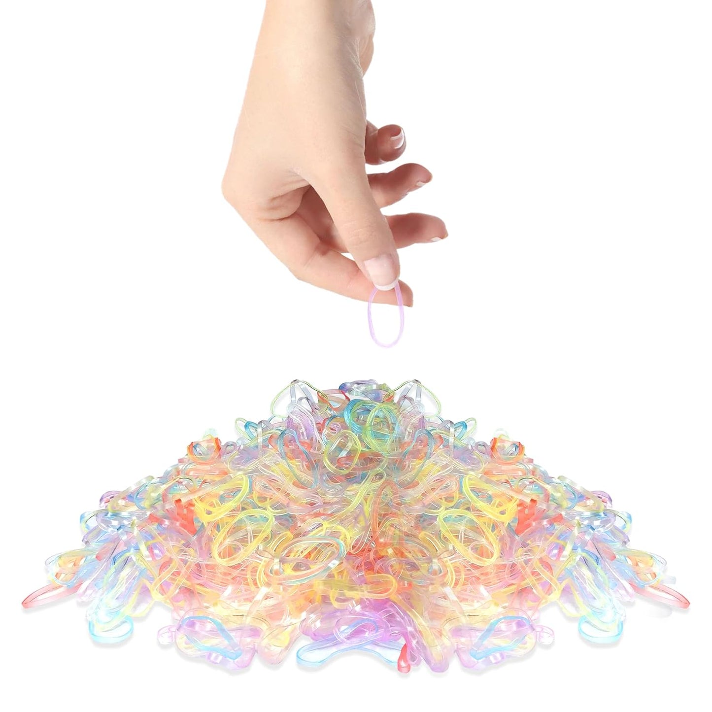 Sanas Medium Elastic Rubber Bands - 1100Pcs (Glossy)