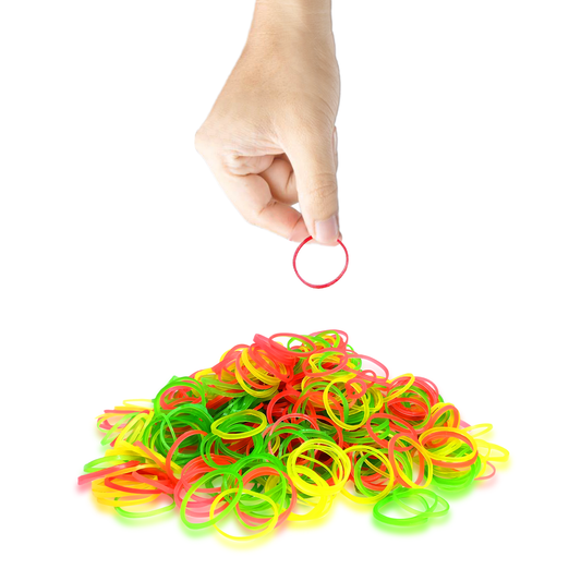 Sanas nylon rubber bands multicolor elastic hair ties for women and girls