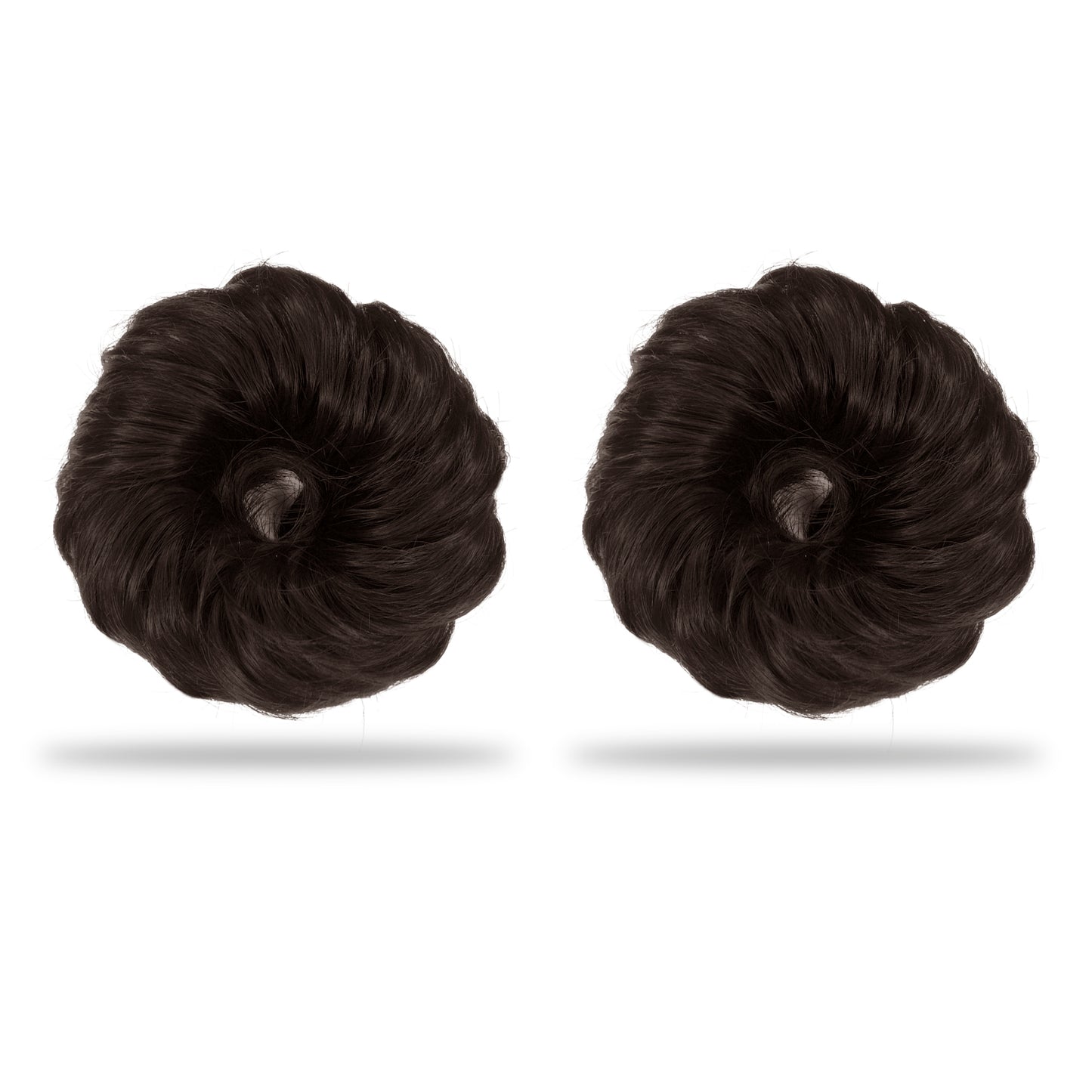 SANAS messy bun hair extension for women brown synthetic hair bun