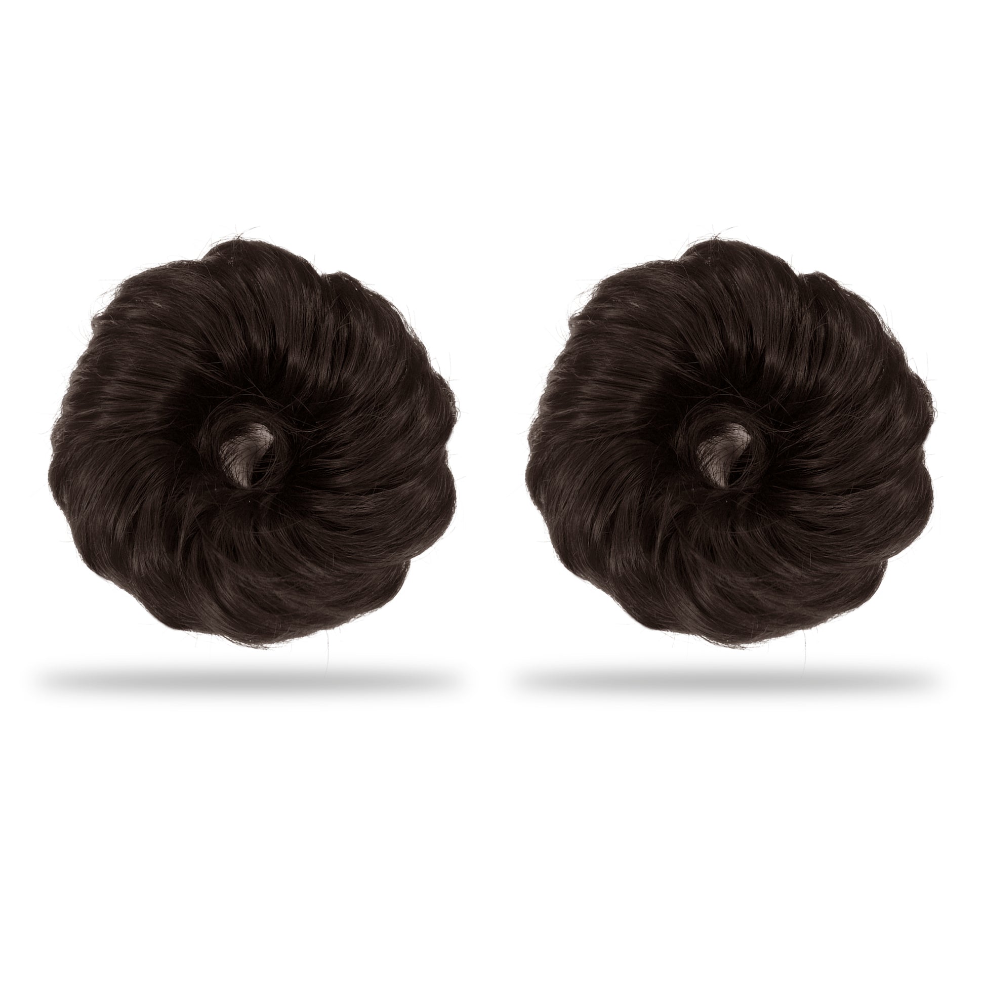SANAS messy bun hair extension for women brown synthetic hair bun