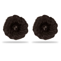 SANAS messy bun hair extension for women brown synthetic hair bun