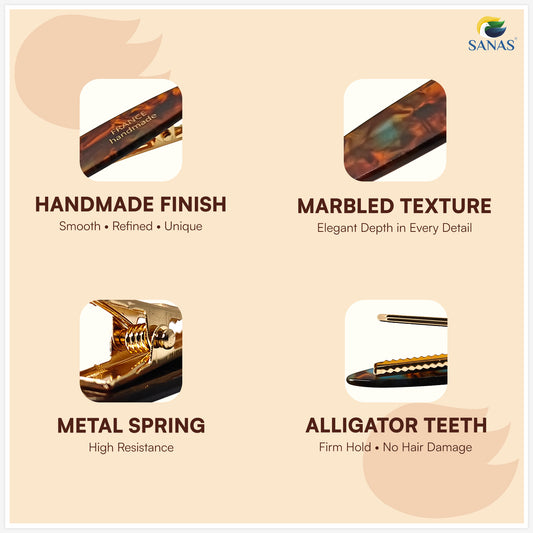 Elegant tortoiseshell hair clip for women styling