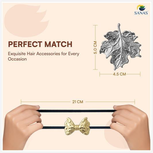 Sanas Metal Rubber Band For Women Pack Of 3