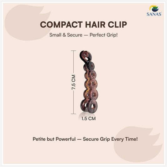 Sanas Small Banana Hair Clip For Womens 4 Pcs