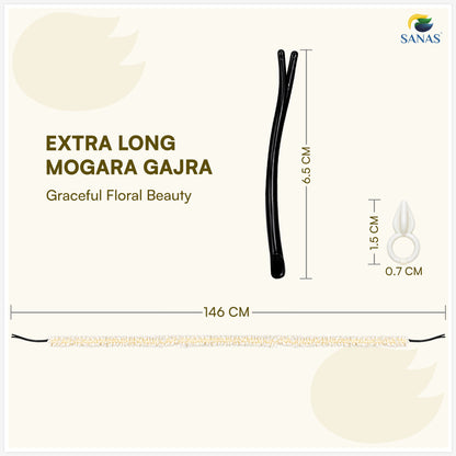 Sanas Scented Artificial Mogara Gajra With Bobby Pins for Hair