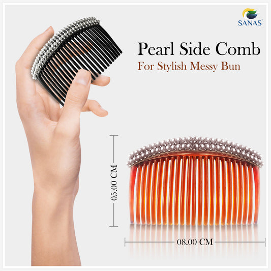Sanas Pearl Side Hair Comb - 3Pcs