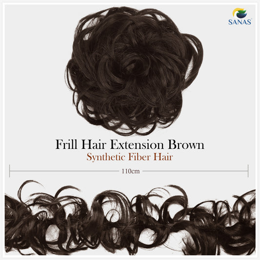 Sanas Brown Frill Hair Extension - 1Pc