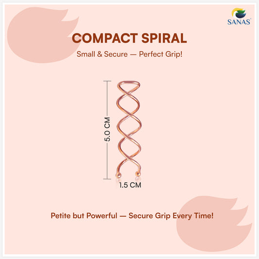 Sanas Spiral Hair Cips Copper 10 pcs