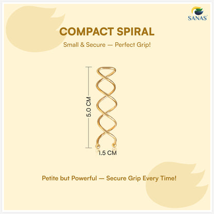 Sanas Spiral Hair Pins Golden 10 Pcs