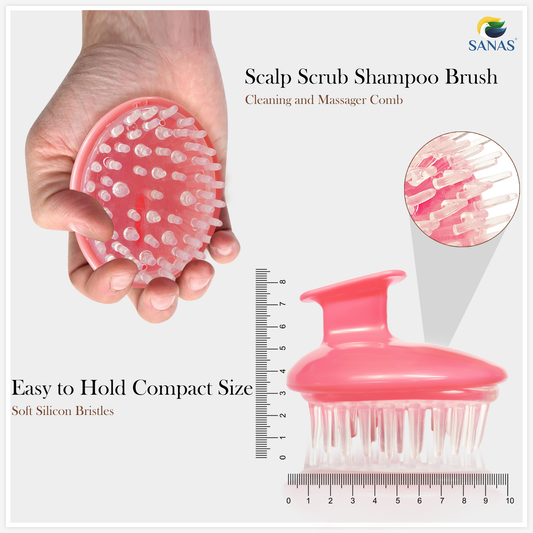 Sanas Scalp Scrub Shampoo Brush - 3Pcs