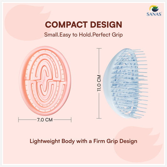 Sanas  Oval Shape Shampoo Brushes Pack of 2