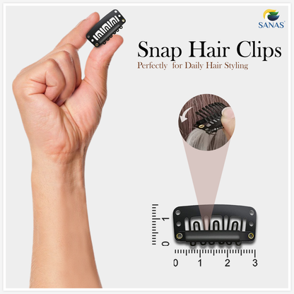 Sanas Snap Hair Clip for Women - 80Pcs
