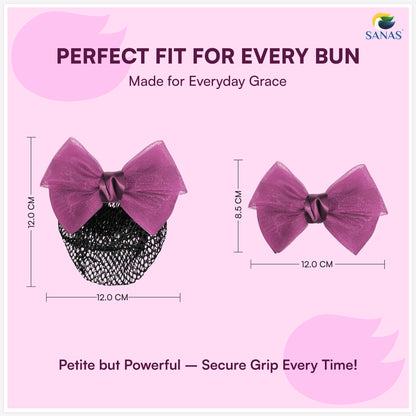 SANAS (1 Pc) Hair Clip Juda Net Shiny Purple Mesh Pattern Hair Accessories for Women (1 Pc)