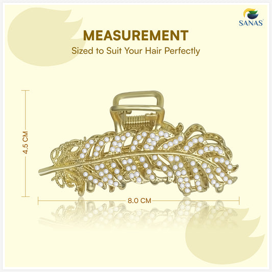 Sanas Pearl Hair Clips For Woman Stylish (1Pc)