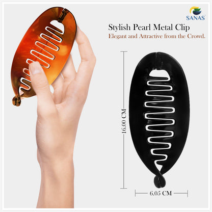 Sanas Banana Multicolor Hair Clip - 4Pcs