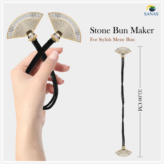 Sanas Rhinestone Hair Twist Bun Maker - 1Pc