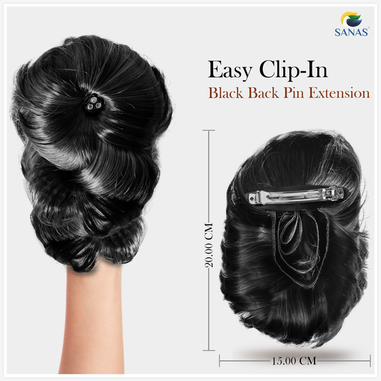 Synthetic Hair Extensions & Bun