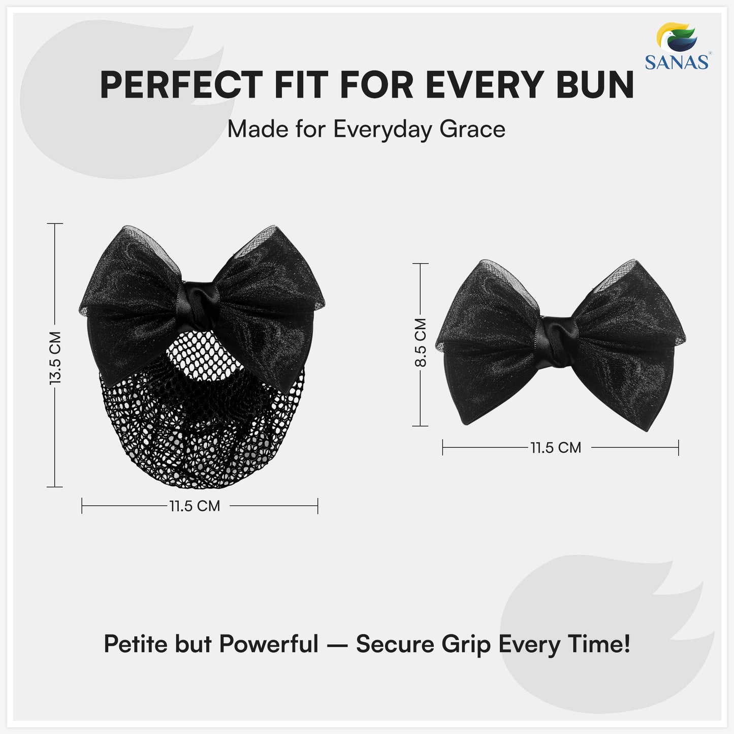 SANAS (1 Pc) Hair Clip Juda Net Fancy Barrette Hair Clips Hair Accessories for Women Attractive Black Mesh (1 Pc)