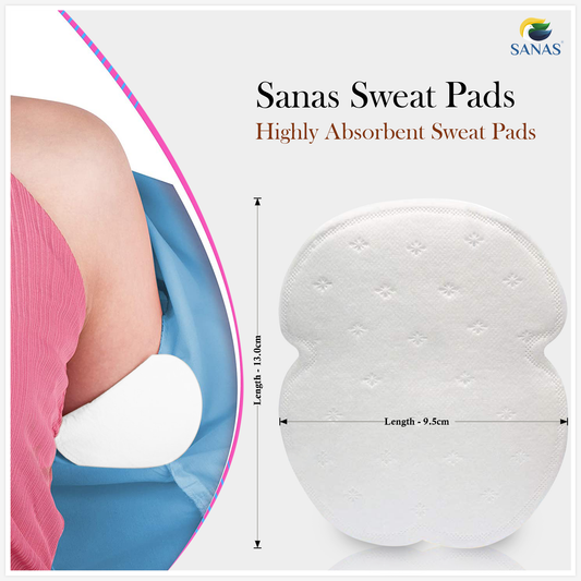 Sanas Underarm Sweat Pad For Women & Men (6Packs)