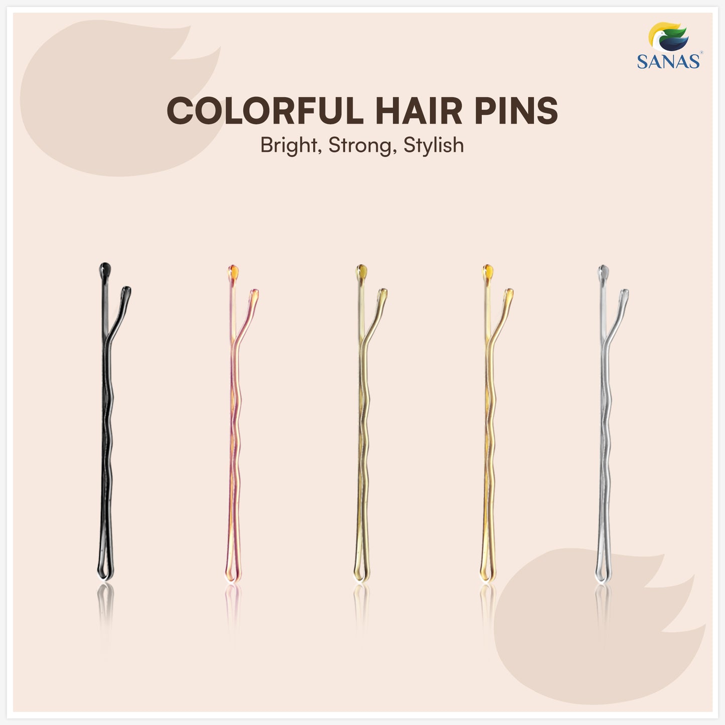Premium metal hairpins for buns bridal hairstyles and Juda styling