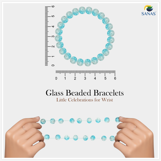 Multicolor beaded bracelets set for girls and women